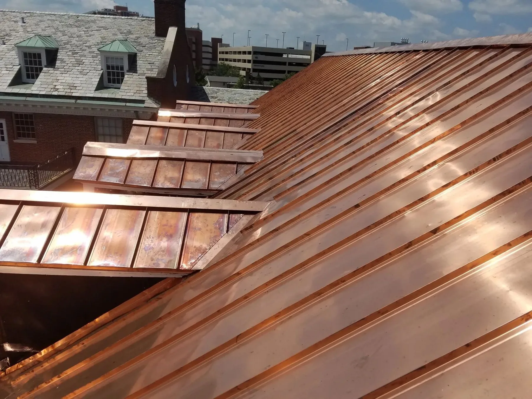 Commercial standing seam metal roof